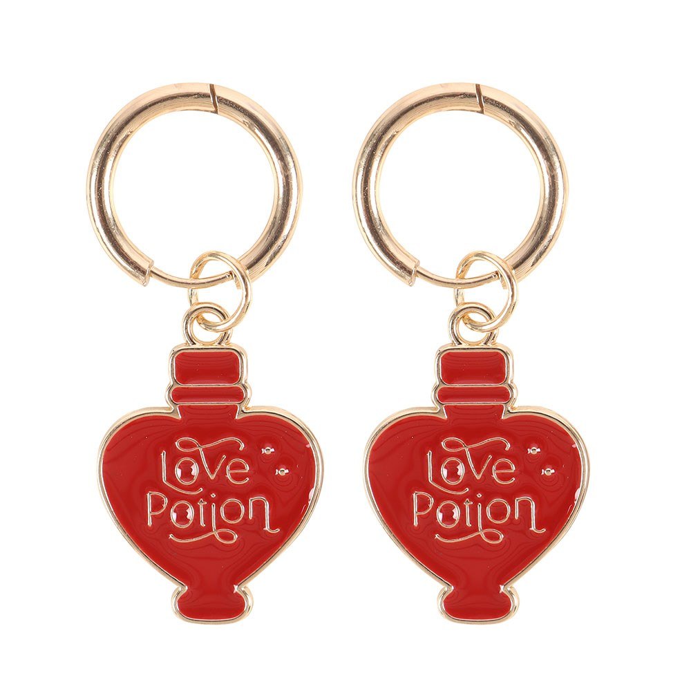 Something Different - Love Potion Oorbellen - Goudkleurig/Rood